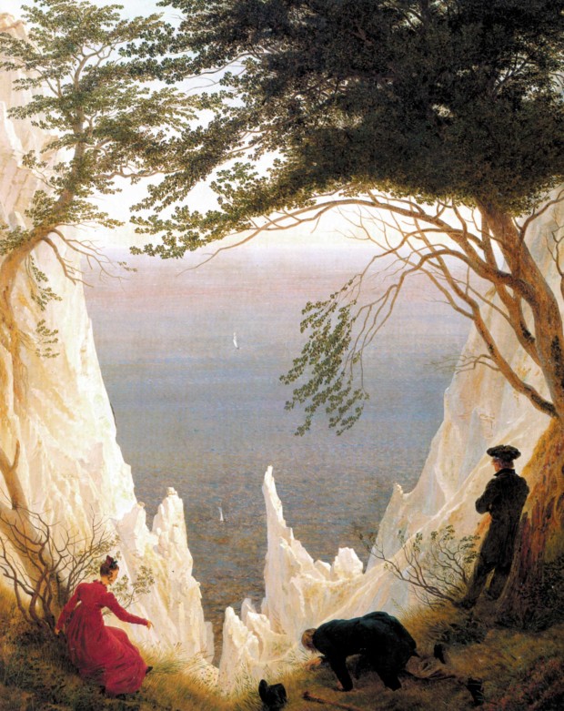 Caspar David Friedrich, Chalk Cliffs on Rugen, 1818-19, Stiftung Oskar Reinhart, Winterthur, Switzerland.