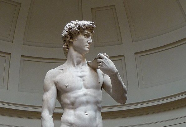 Stendhal Syndrome: Michelangelo, David, 1501–1504, Galleria dell’Accademia, Florence, Italy. Photograph by  Jörg Bittner Unna via Wikimedia Commons (CC BY-SA 4.0). Detail.
