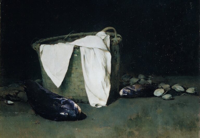 Emil Carlsen: Emil Carlsen, Blackfish and Clams, ca. 1880–1890, Metropolitan Museum of Art, New York City, NY, USA. Detail.
