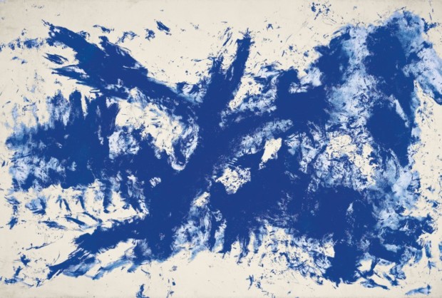 Yves Klein, Large Blue Anthropometry (ANT 105), ca. 1960, Guggenheim Bilbao Museoa, © 2012 Artists Rights Society (ARS), New York/ADAGP, Paris Blue Yves Klein