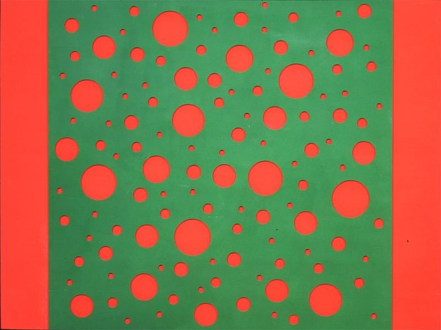 Wen-Ying Tsai, Super-imposed Painting- Random Field, 1963, source: Wikimedia op art
