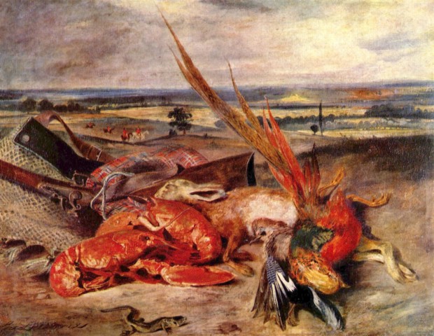 Eugene Delacroix, Still Life with Lobsters,1826-1827, Musée du Louvre, Paris, France. 