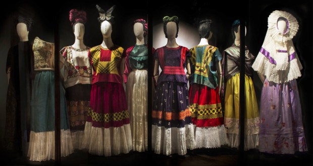 A selection of native Tehuana looks on view at the Museo Frida Kahlo exhibition. Photo by Miguel Tovar. Frida Kahlo Clothing