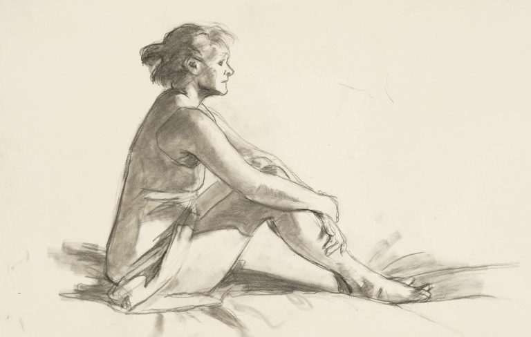 Edward Hopper drawings: Edward Hopper, Study for Morning Sun, drawing, 1952, Whitney Museum of American Art, New York, NY, USA. Detail.
