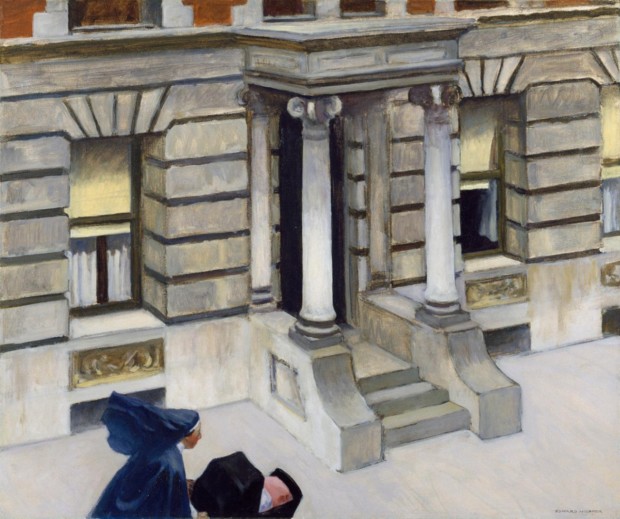 paintings New York Edward Hopper New York Pavements, 1924, Chrysler collection