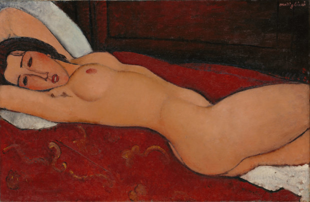 Reclining nude Amedeo Modigliani, Reclining Nude, 1917