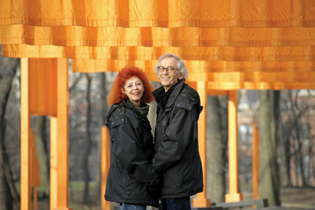 Christo and Jeanne-Claude at The Gates, 2005, New York, NY, USA. 