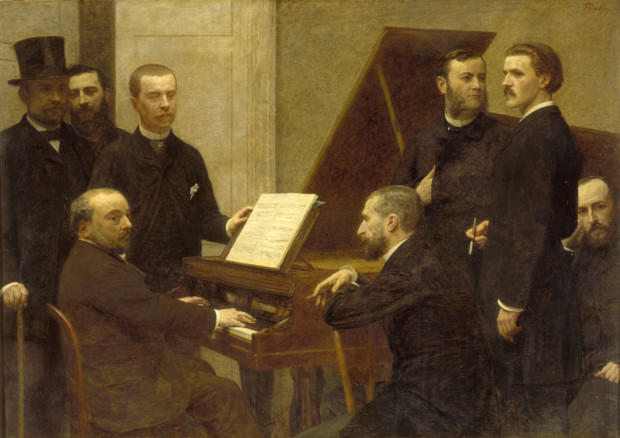 Wagnerism in art: Henri Fantin-Latour, Around the Piano, 1885, Musee d'Orsay, Paris, France. 