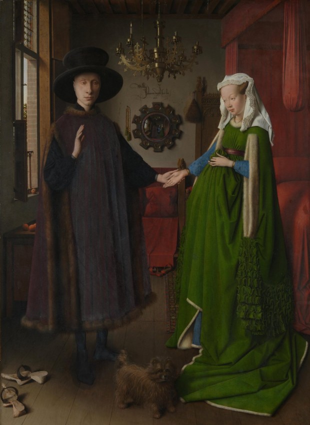 Wedding paintings: Jan van Eyck, Giovanni Arnolfini and His Wife (the Arnolfini Portrait),