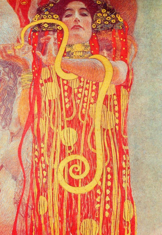 University of Vienna Ceiling Paintings (Medicine), detail showing Hygieia, 1900 - 1907 (destroyed during II World War)