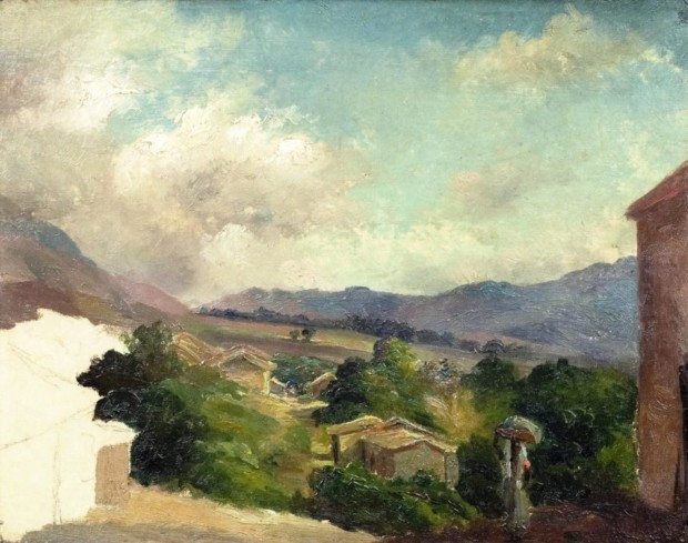 Camille Pissarro St Thomas Camille Pissarro. Mountain Landscape at Saint Thomas, Antilles (unfinished). 1854, private collection