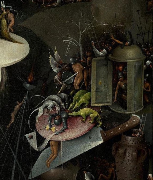 Hieronymus Bosch, The Garden of Earthly Delights, Museo Nacional del Prado, detail