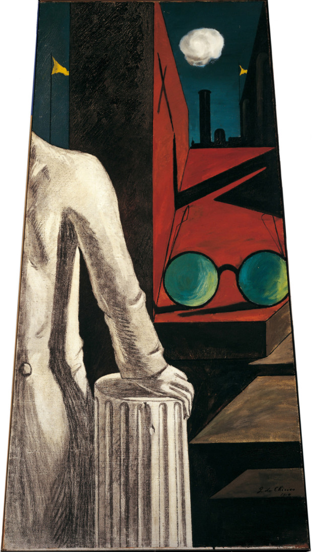 The Serenity of the Scholar, Giorgio de Chirico, 1916, Museum of Modern Art, Chirico’s surrealistic eyes