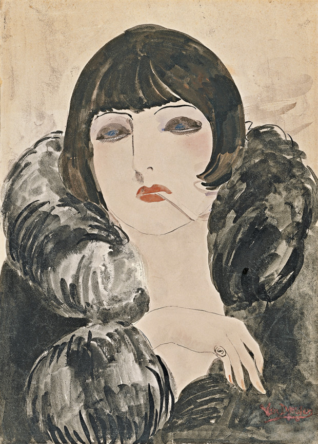 Kiki de Montparnasse DONGEN, Kees van_Retrato de una mujer con un cigarrillo (Kiki de Montparnasse), c.1922-1924_529 (1980.65)