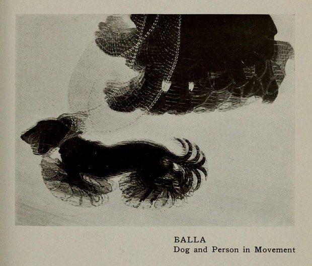 Manifesto of Futurism Giacomo Balla, 1912, Dinamismo di un Cane al Guinzaglio (Dynamism of a Dog on a Leash), Albright-Knox Art Gallery