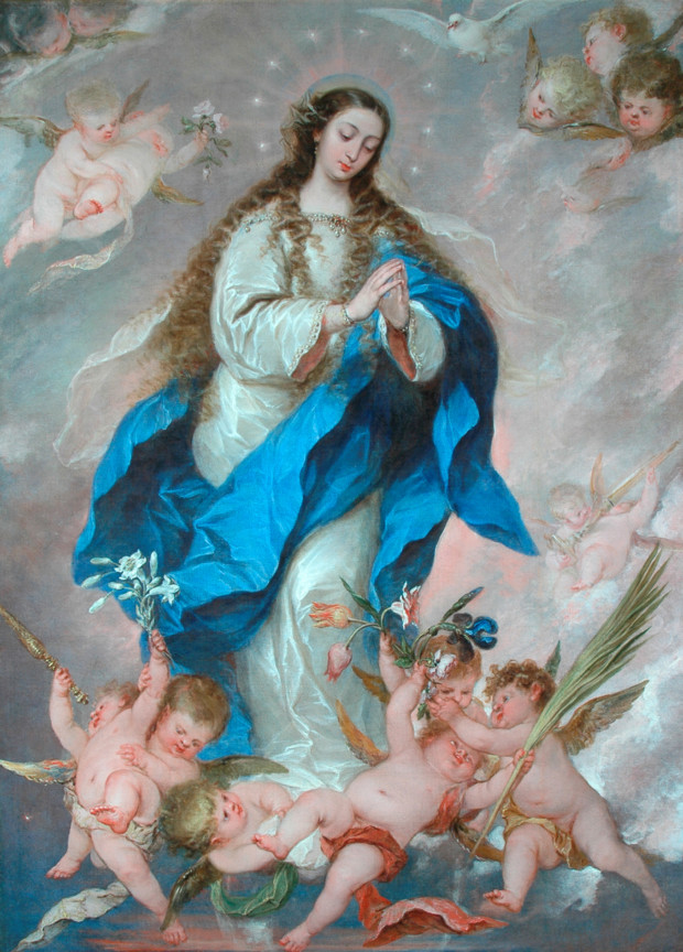 José Antolínez, Immaculate Conception, 1650-75, Bowes Museum, El Greco to Goya - Spanish Masterpieces