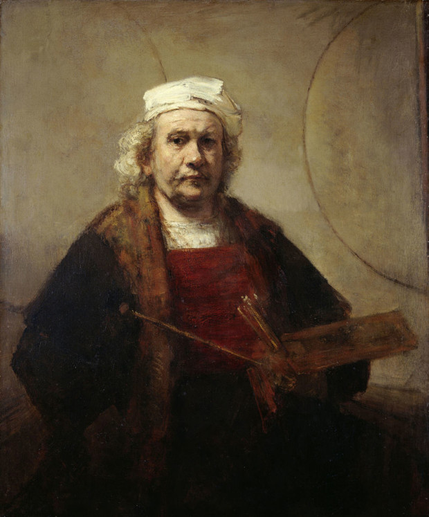 Self-Portrait With Two Circles, Rembrandt, 1665-1668, Kenwood House, London, 5 greatest baroque painters