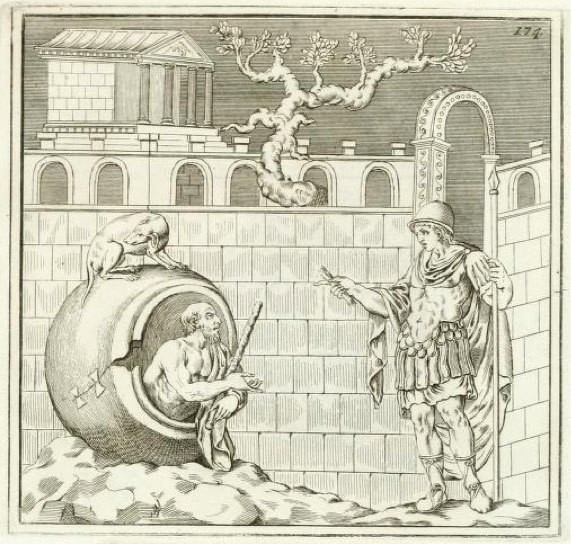 Alexander Conversing with Diogenes. Engraved by Giovanni Battista Casanova for Johann Joachim Winckelmann Casanova brothers