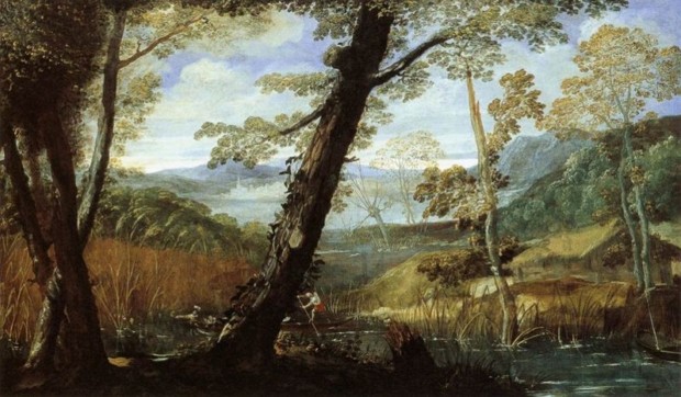 Annibale Carracci, Landscape, c. 1590, Washington DC, National Gallery of Art, Carracci Inventor Baroque Painting