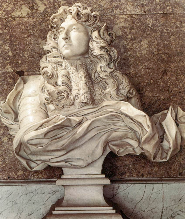 Gianlorenzo Bernini, Bust of Louis XIV, 1665, Château de Versailles, Salon of Diana , portraits louis xiv 