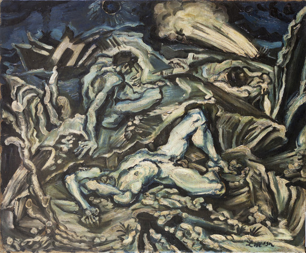 Ludwig Meidner, Apocalptic Vision (1912) New Walk Art Gallery, Leicester , influence of El Greco on expressionism