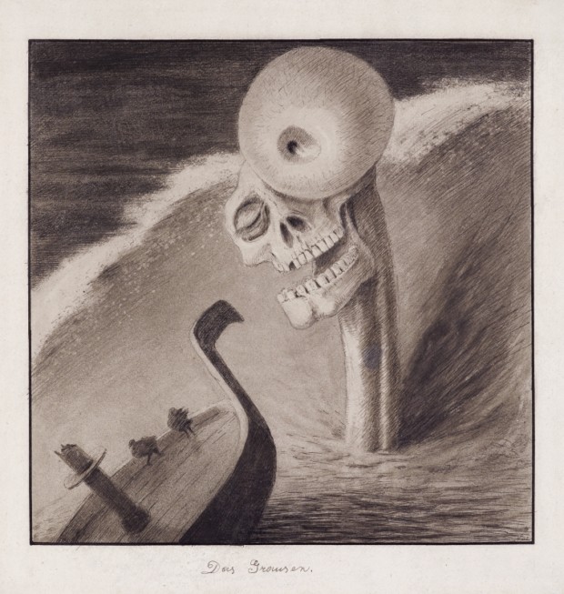 creepy paintings Alfred Kubin, The Horror, c. 1902, Leopold Museum