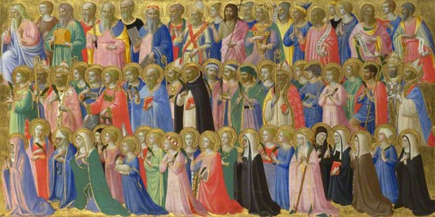 The Forerunners of Christ with Saints and Martyrs, Fra Angelico, 1423-1424, The National Gallery, London, All Saints Day in paintings