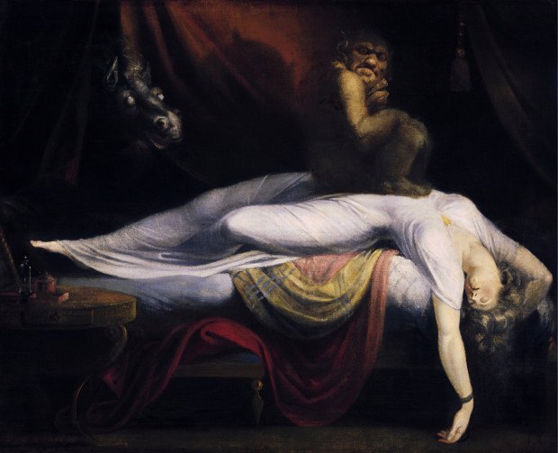 creepy paintings Henry Fuseli, “The Nightmare,” 1781, Detroit Institute of Arts