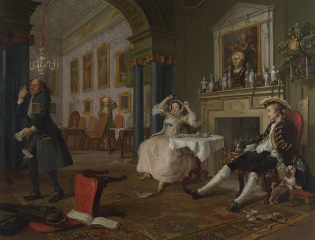 The Tête à Tête, William Hogarth, 1743, National Gallery, London, William Hogarth – Marriage à-la-mode