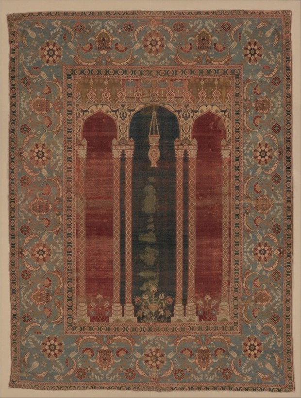 Thảm cầu nguyện, Thổ Nhĩ Kỳ, ca. 1575-90, Bảo tàng Nghệ thuật Metropolitan, New York, NY, Hoa Kỳ.