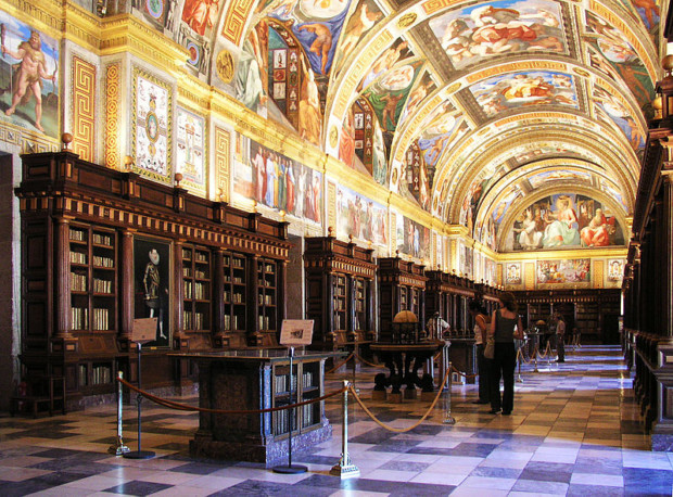 El Escorial Library, Madrid, Spain. most beautiful libraries
