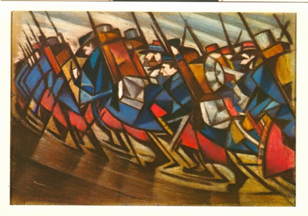 © Marching Men, 1916 IWM (Art.IWM ART 5218) CRW Nevinson's war art