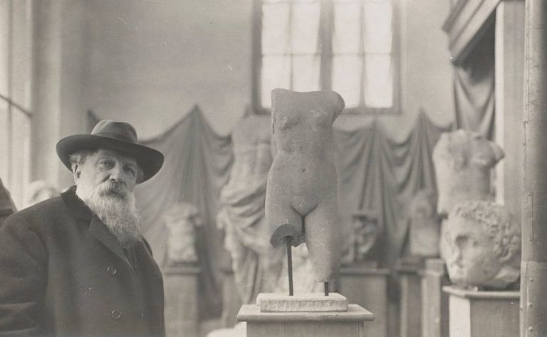 auguste rodin: Auguste Rodin and his antique sculptures. British Museum. Detail.
