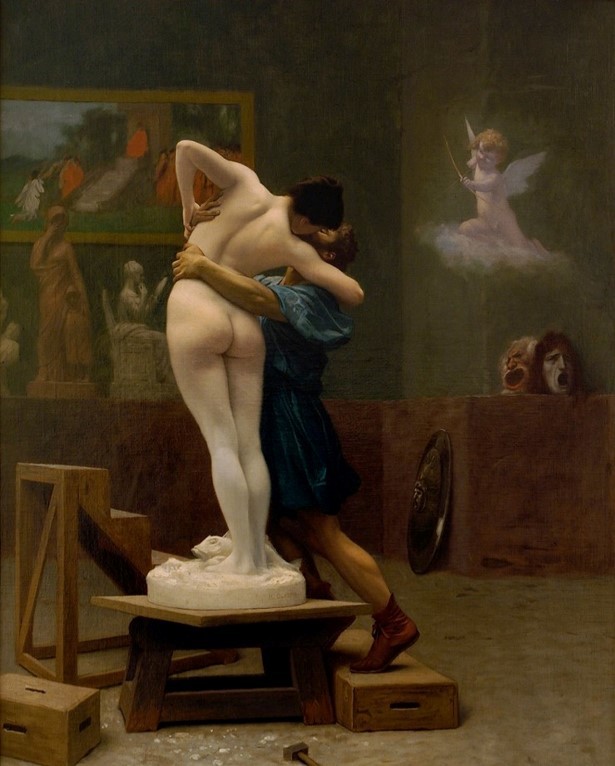 Jean-Léon Gérôme, Pygmalion and Galatea, 1890, MoMA, sculptors studios