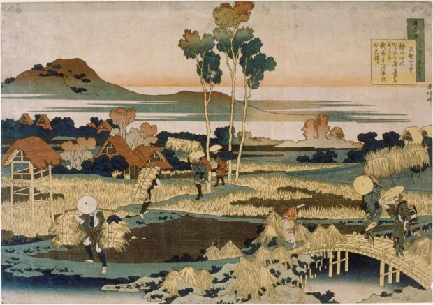 autumn paintings by famous artists Katsushika Hokusai, Peasants in autumn, XVIII-XIX cent, Guimet Museum autumn paintings created by famous artists 