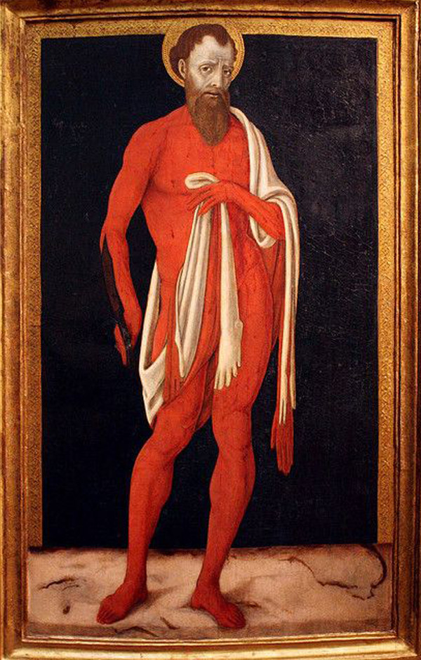 Matteo di Giovanni , The Apostle St Bartholomew, 1480, Museum of Fine Arts, Budapest Hungary, saints attributes