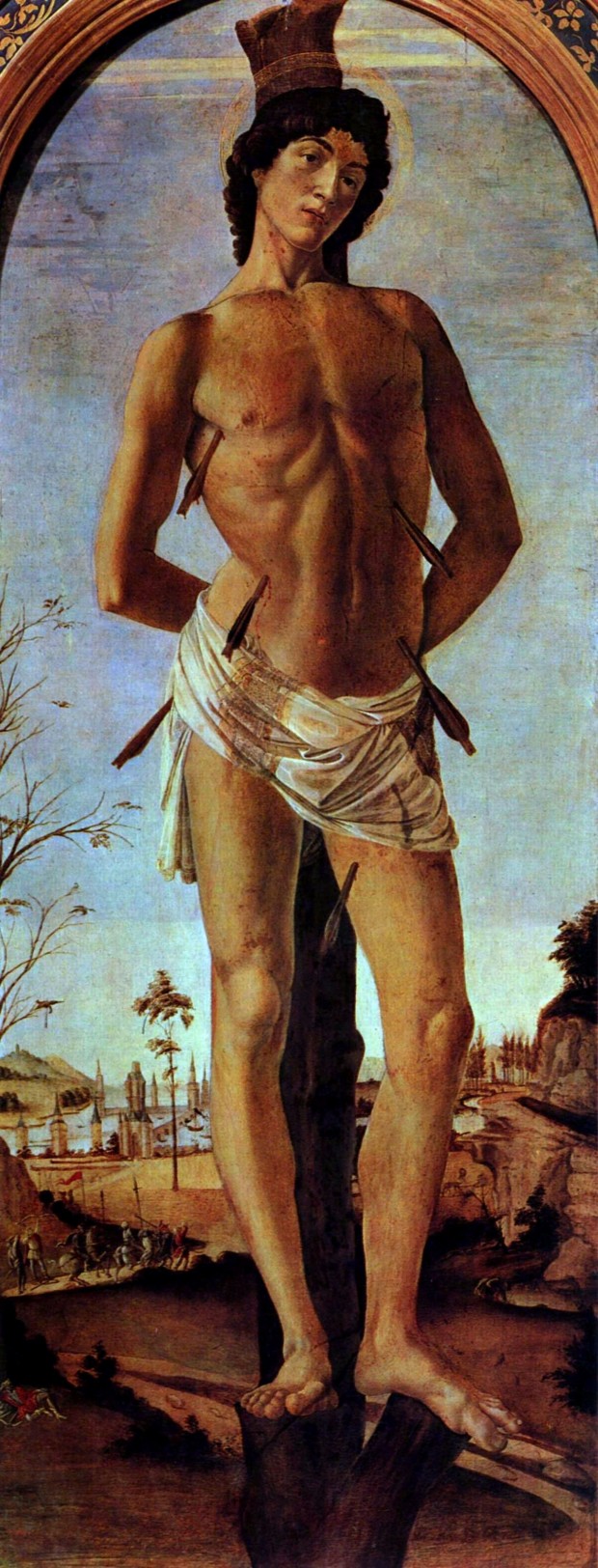 Sandro Botticelli, Sebastian, c.1473 , Staatliche Museen zu Berlin, Gemäldegalerie saints atributes