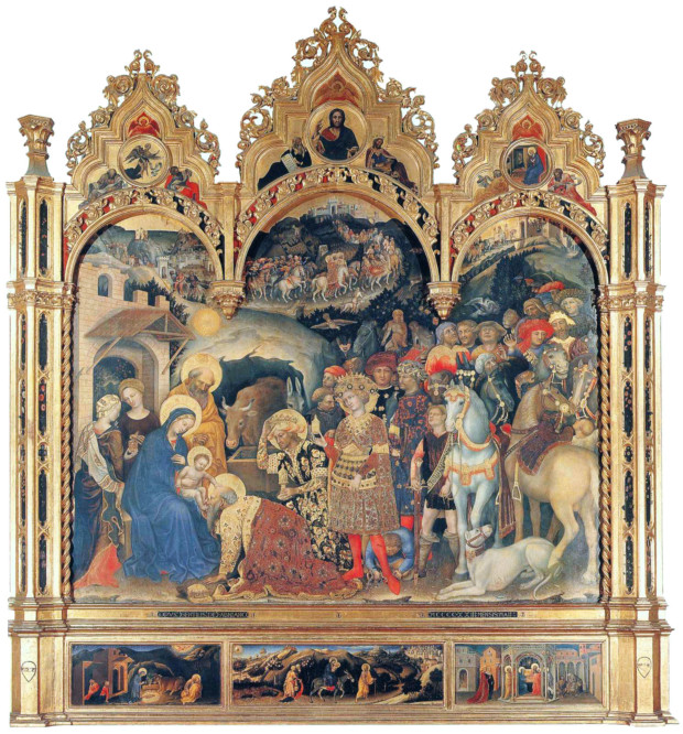 Gentile da Fabriano, Adoration of the Magi, 1423, Uffizi Gallery, Florence