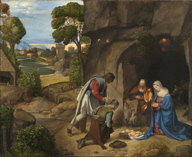 Famous Adoration of the Shepherds Adoration of the Shepherds by Giorgione, 1510, National Gallery of Art