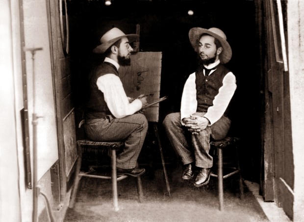 Toulouse-Lautrec photos Mr. Toulouse paints Mr. Lautrec (ca. 1891)