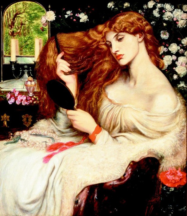 Women in Rosetti's Art: Dante Gabriel Rossetti, Lady Lilith, c.1872-73, Delaware Art Museum, Wilmington, DE, USA.