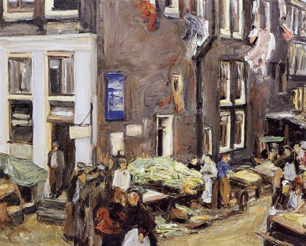 Max Liebermann, Jewish quarter in Amsterdam, 1905, hanukkah paintings 