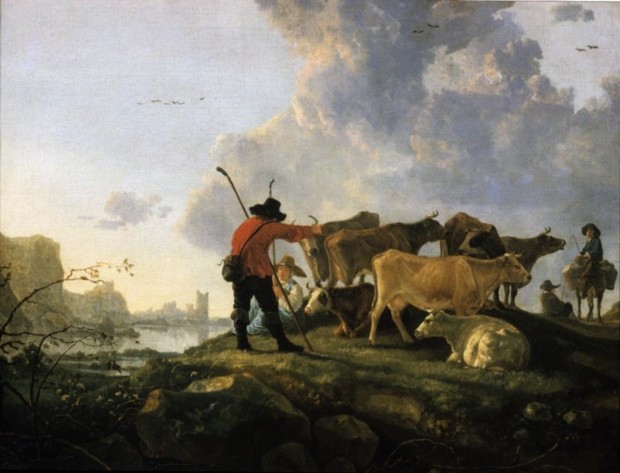 Aelbert Cuyp, Herdsmen Tending Cattle, c.1655-60, Washington DC, National Gallery of Art , Dutch Painters Love Cows