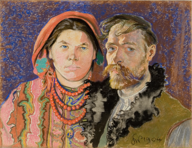 Autoportrait with wife, Stanisław Wyspiański, 1904, National Museum in Cracow, Stanisław Wyspiański and his many talents