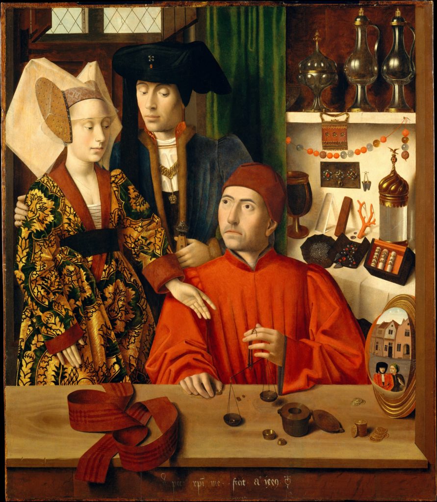 Petrus Christus, A Goldsmith in his Shop, 1449, Metropolitan Museum of Art