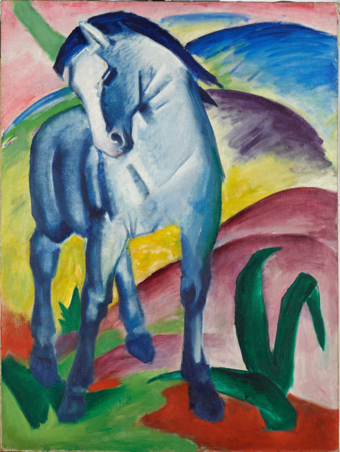 Art in BoJack Horseman: Franz Marc, Blue Horse I, 1911, Städtische Galerie im Lenbachhaus, Munich, Germany.