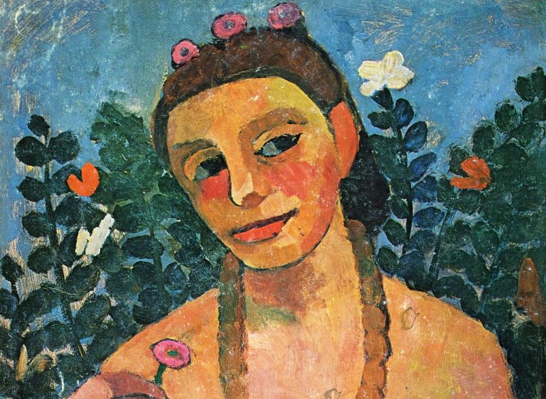 modersohn-Becker expressionist: Paula Modersohn-Becker, Self-Portrait, 1906. Wikimedia Commons (public domain). Detail.
