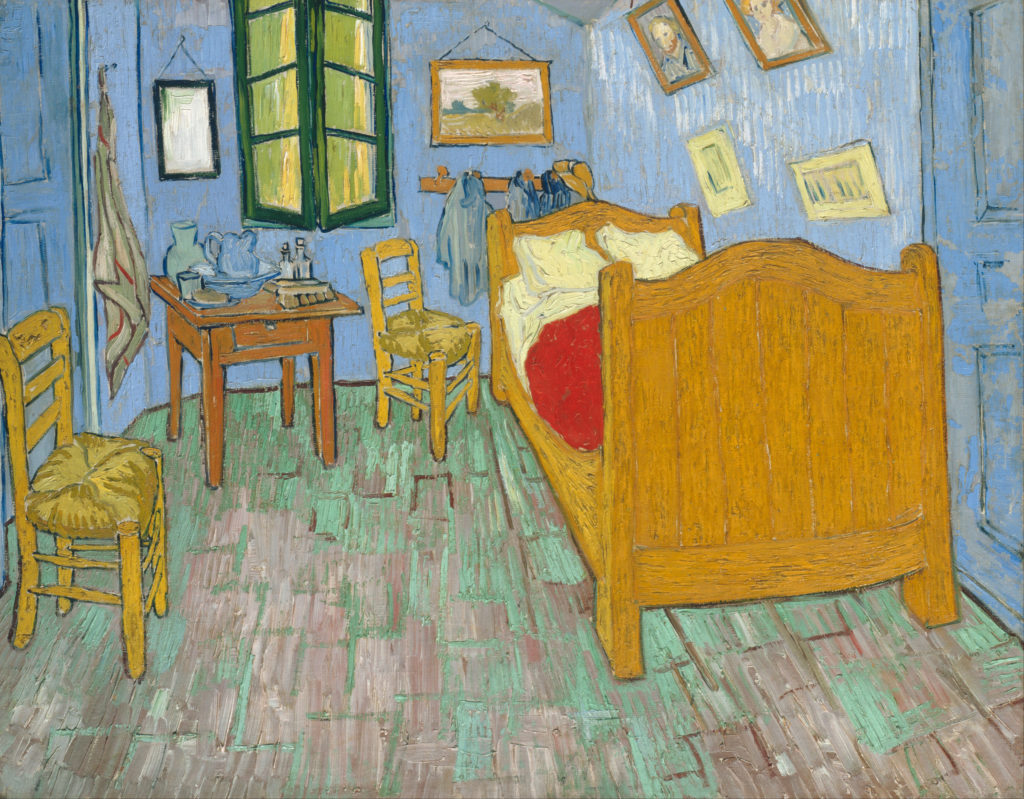 Vincent van Gogh's Bedroom Second version, September 1889.