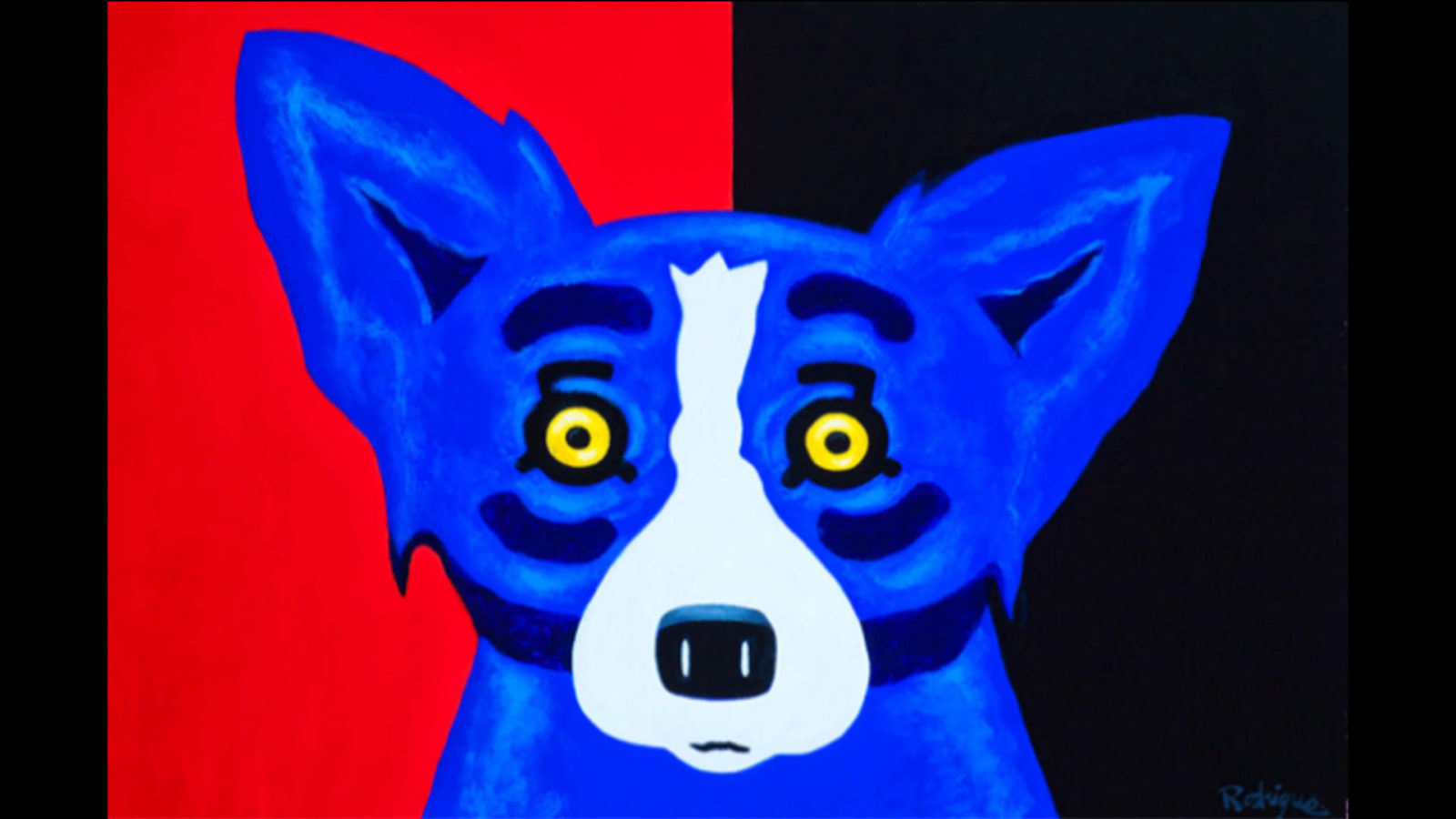 Behind The Yellow Eyes Of The Blue Dog By Rodrigue