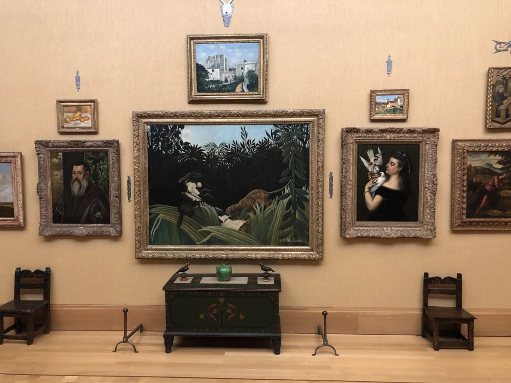 Room 14, North Wall. Philadelphia, The Barnes Foundation. includes Henri Rousseau, Scouts Attacked by a Tiger, 1904. Oil on canvas. Photo by Howard Schwartz, Visit the Barnes Foundation